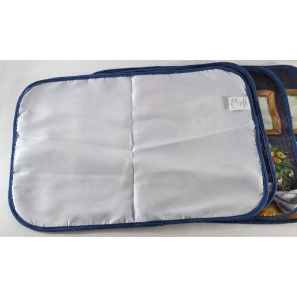 Placemats Set Of 4 Flowers Bird Nest Farmhouse Cottage Shabby Chic Country 13x19 - Picture 3 of 4